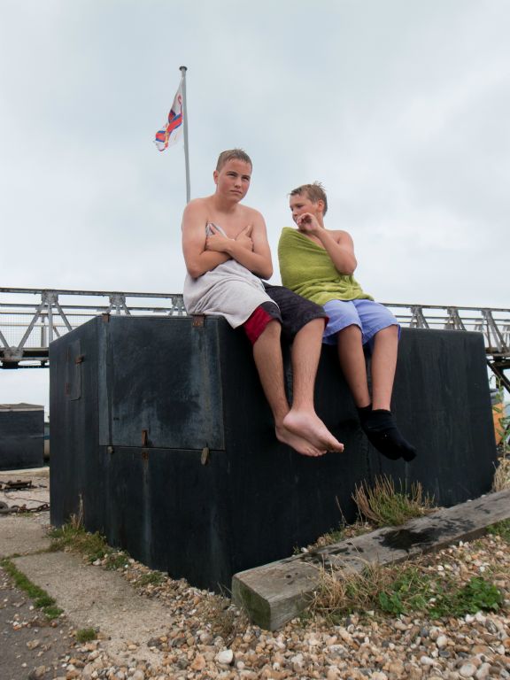 Swimmers in Selsey.