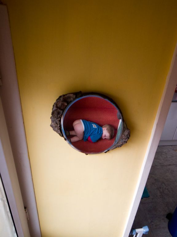 Mirror Portrait on the Stairs.